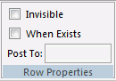 Row Properties group