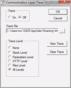 Communication Layer Trace