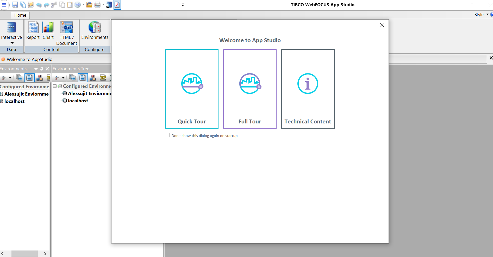 App Studio interface
