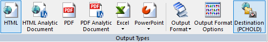Format tab Output Types group