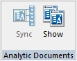 Utilities tab Analytic Documents group