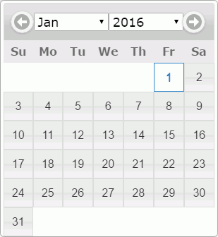 Responsive Autoprompt calendar control with default date