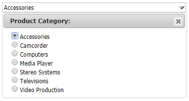 Pop-up drop-down control