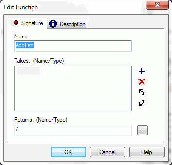 Maintain Edit Function Dialog Box