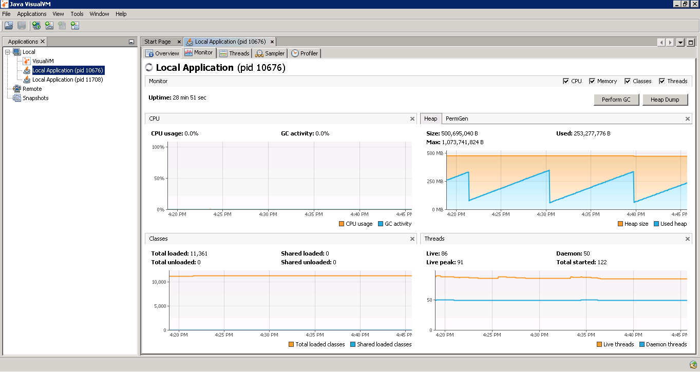 Monitoring Threads And Taking A Thread Dump Using Jvisualvm 7745