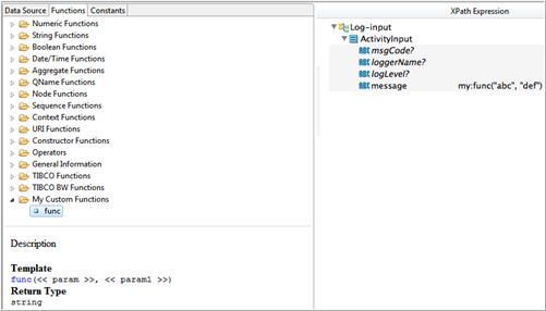 Using Custom XPath Function at Design Time and Run Time