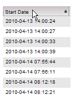 The dialog provides an example of dates in ascending order