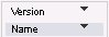 The dialog shows an example of some sort criteria. In this case version and name.