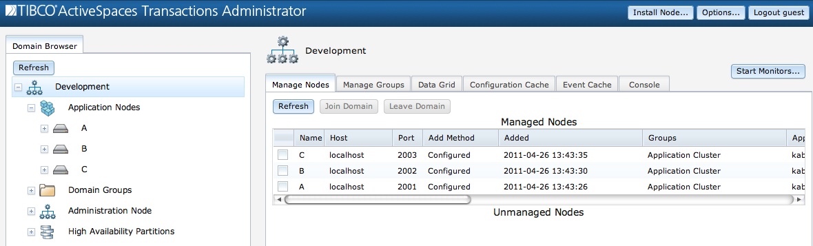 TIBCO ActiveSpaces® Transactions Administrator
