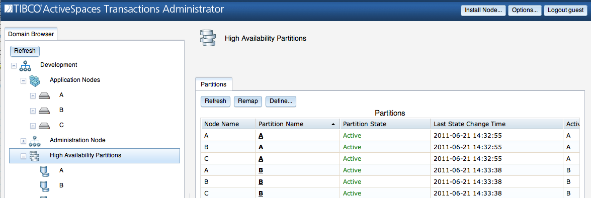Configured partitions