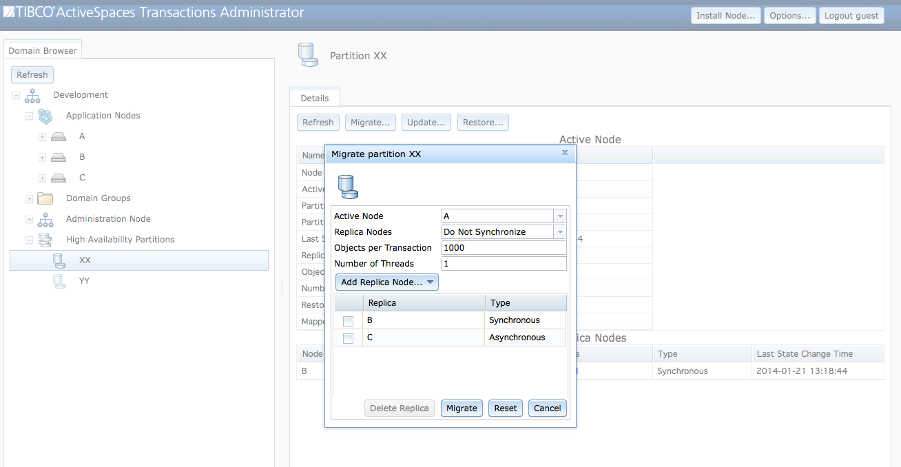 Migrating a partition