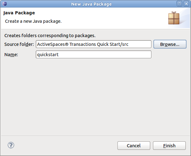 Create quickstart package