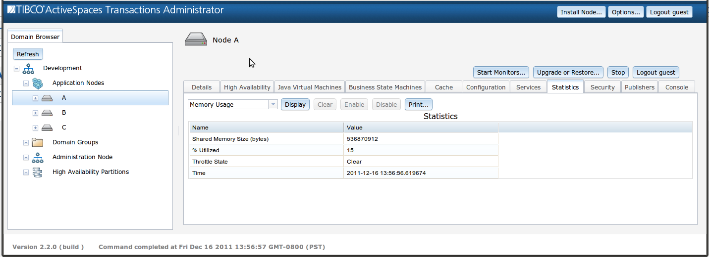 Shared memory usage