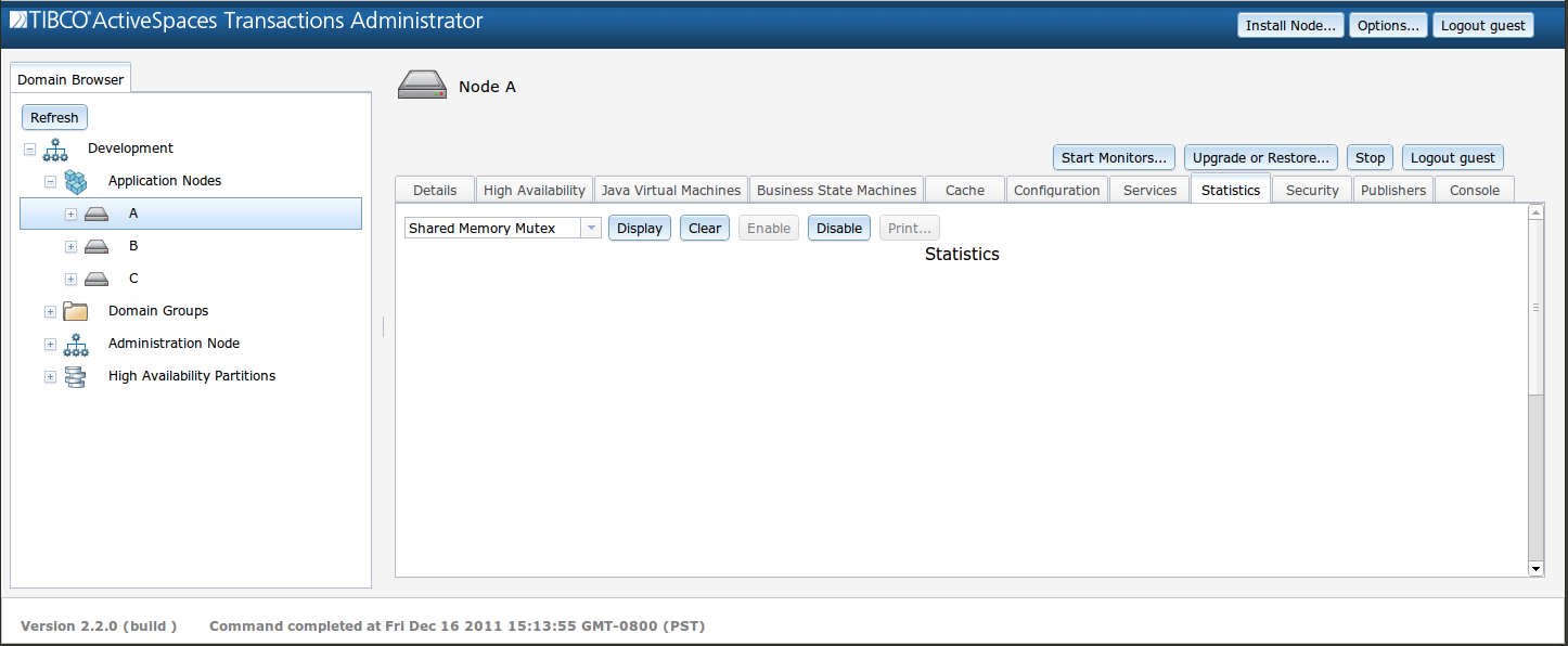 Shared memory mutex enable