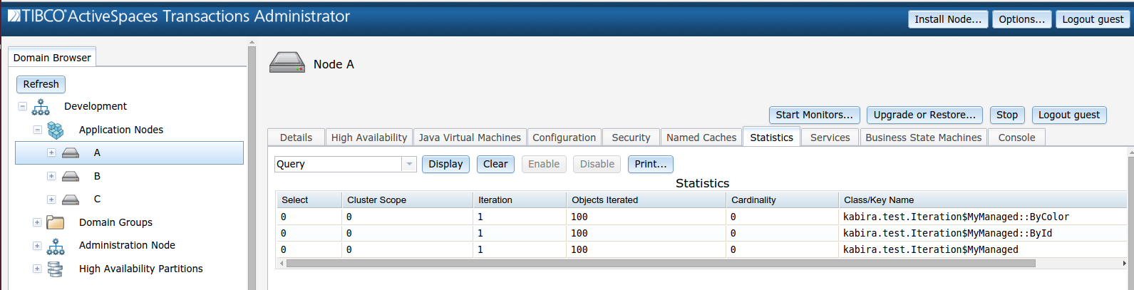 Query statistics