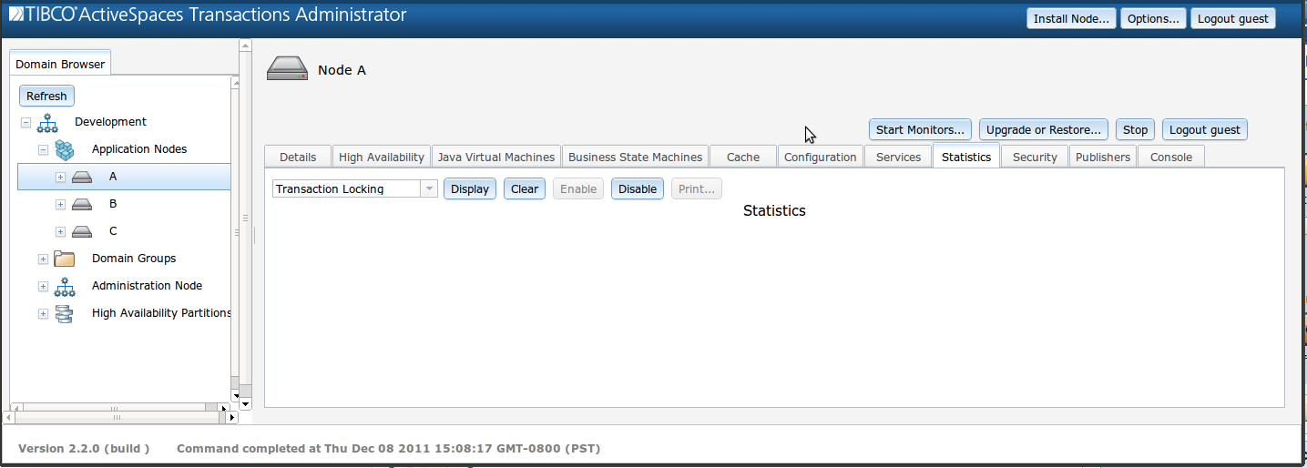 Enable transaction locking statistics collection