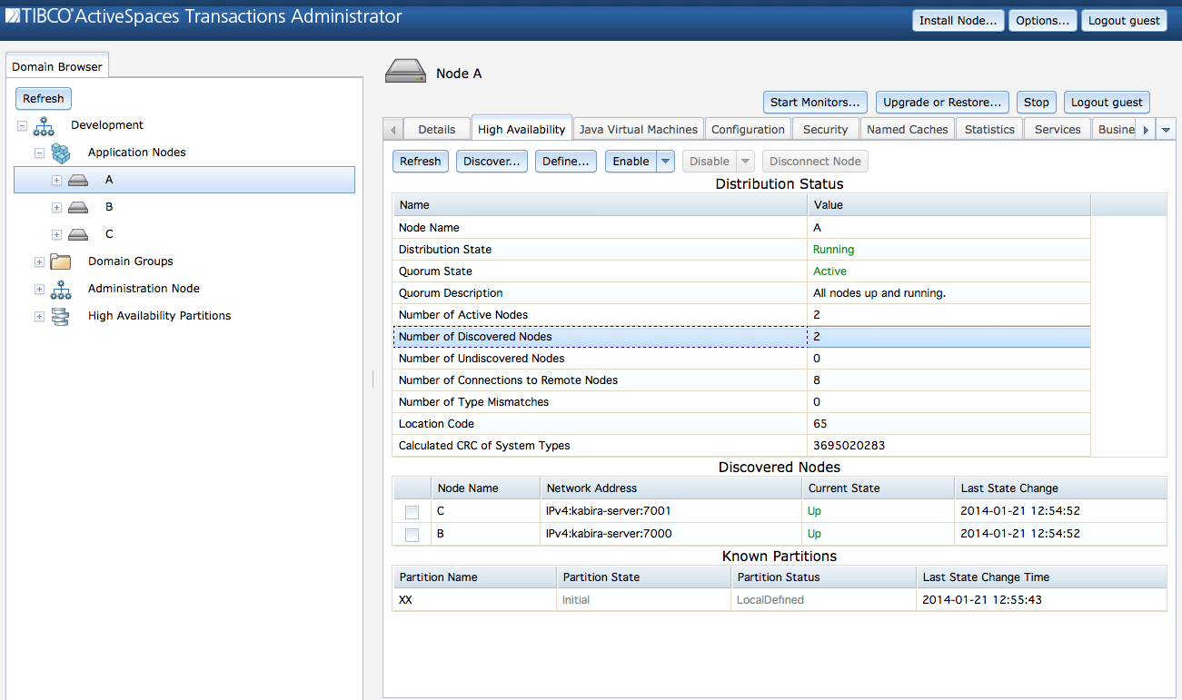 Initial partition state