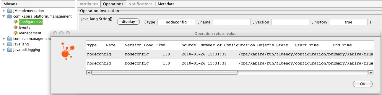 Configuration MBean