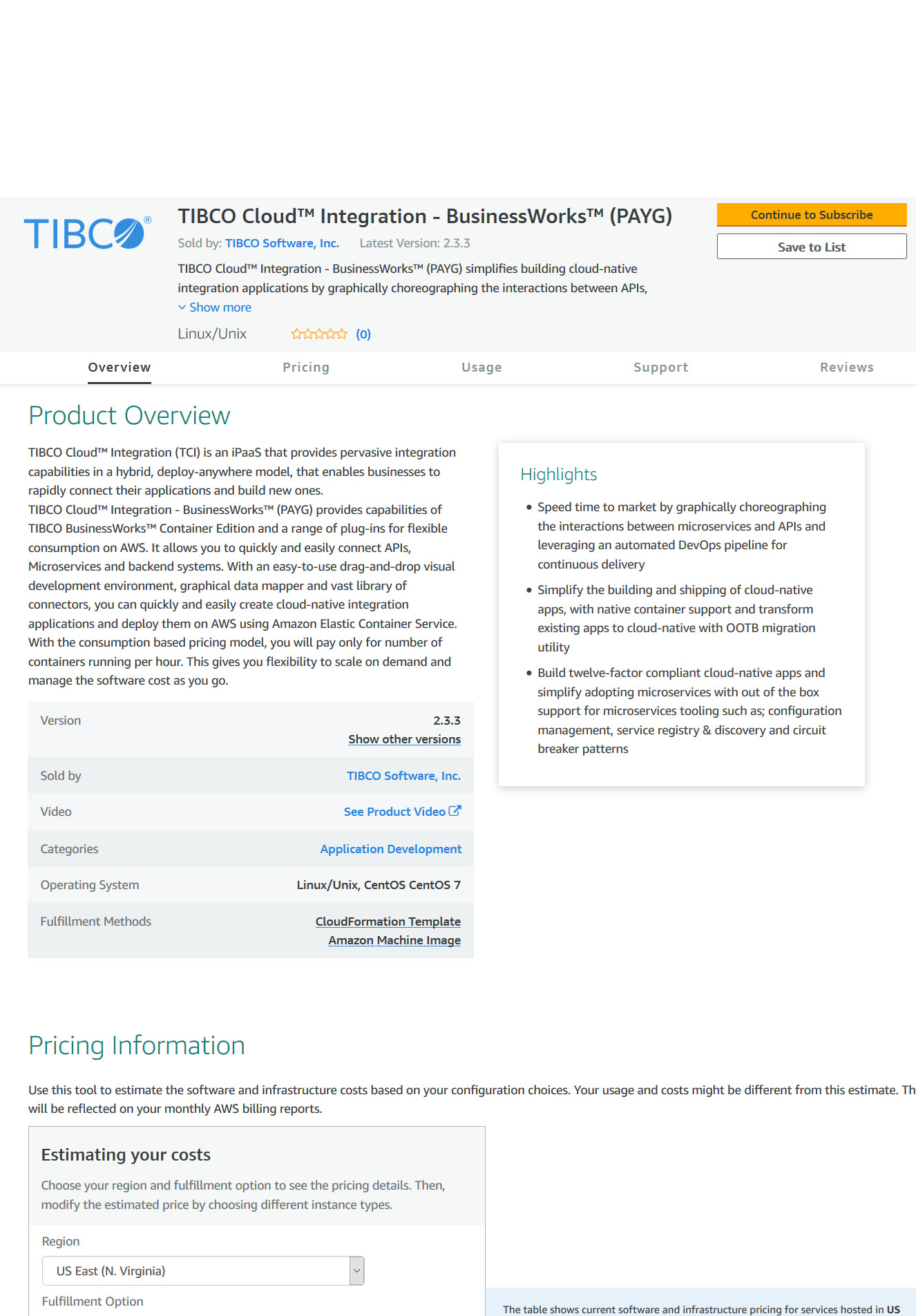 Schema van TIBCO Businessworks Container Edition.
