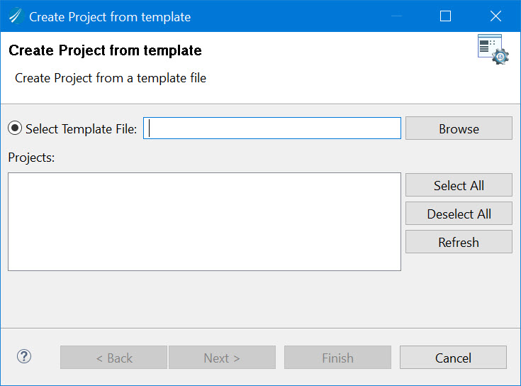 Creating a Project from Template