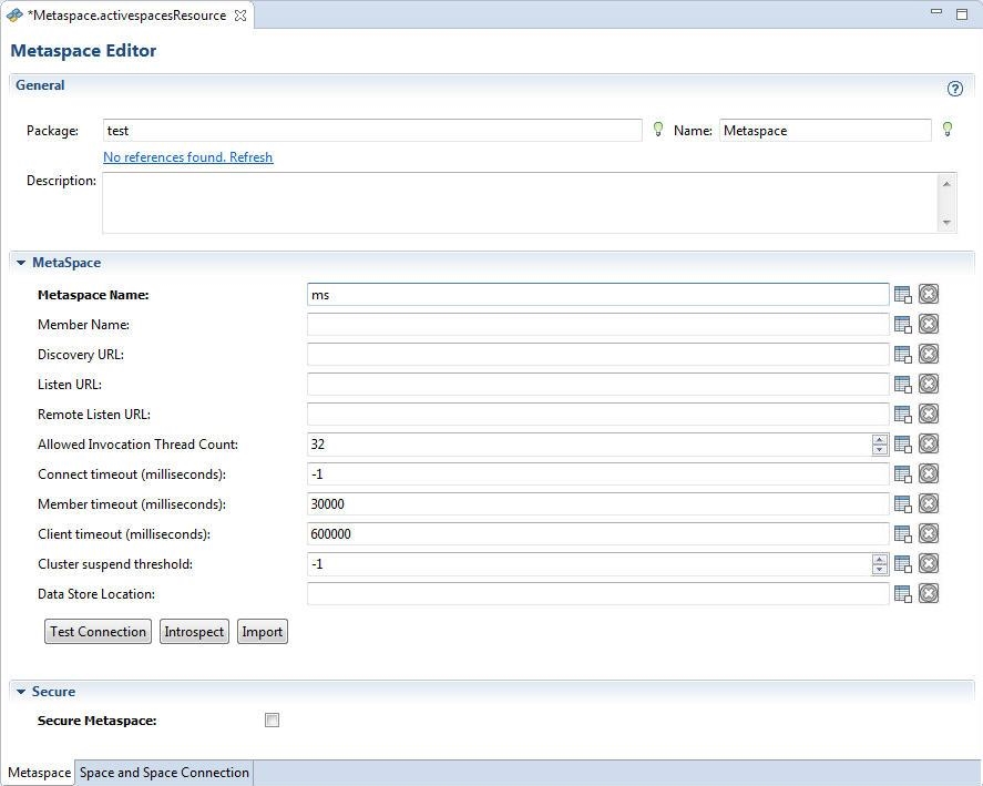 Creating a Metaspace Connection
