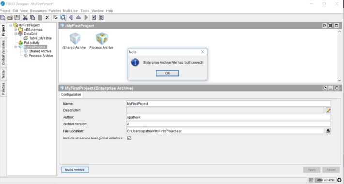 Screenshot van TIBCO Administrator software.