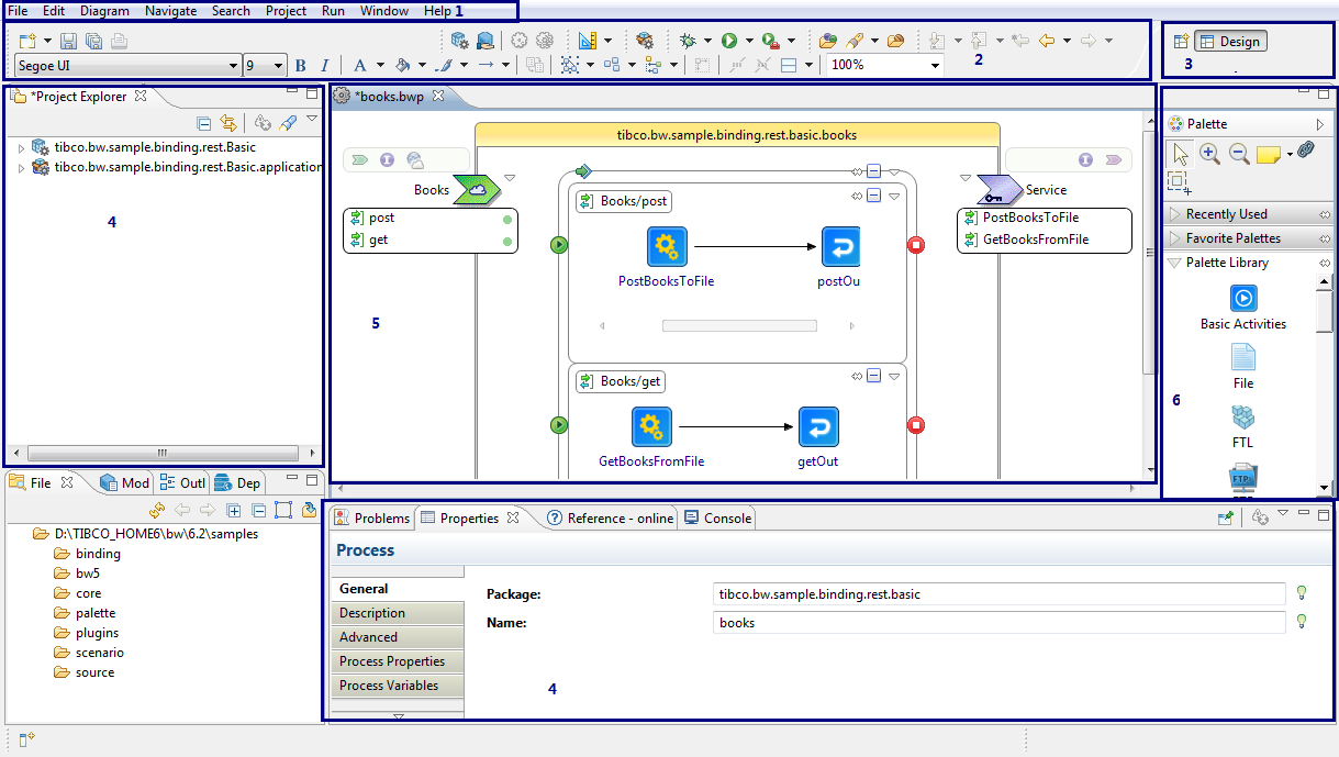 Screenshot van TIBCO Business Studio software.