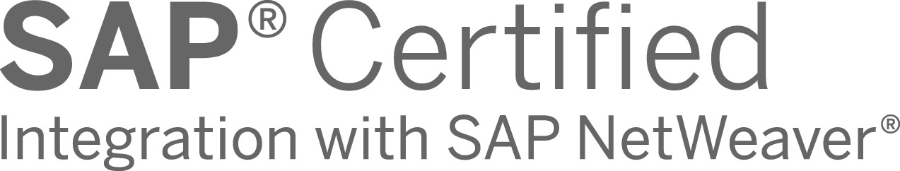 Logo for certified integration with SAP NetWeaver