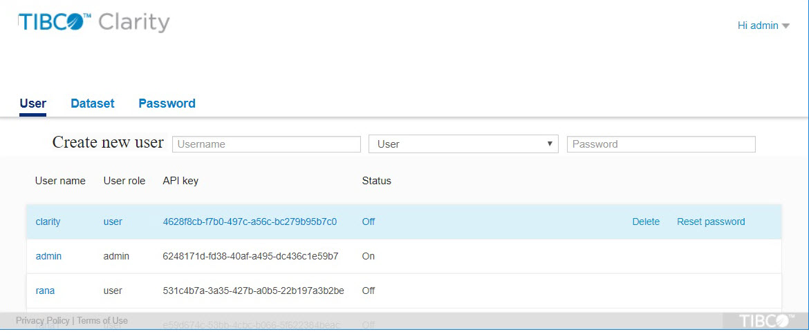Administrator page (only for Enterprise Edition)