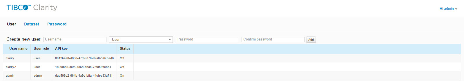 Administrator page (only for Enterprise Edition)