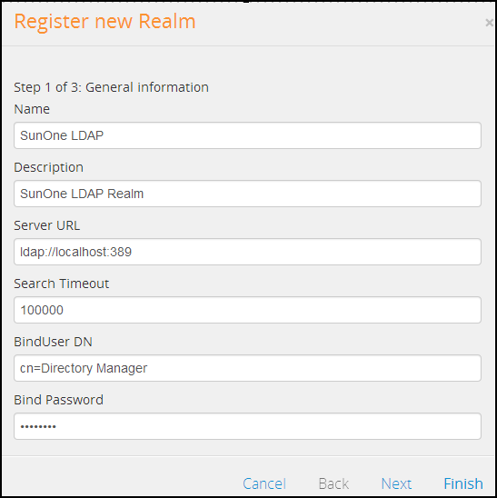 Adding Realm Screen 1