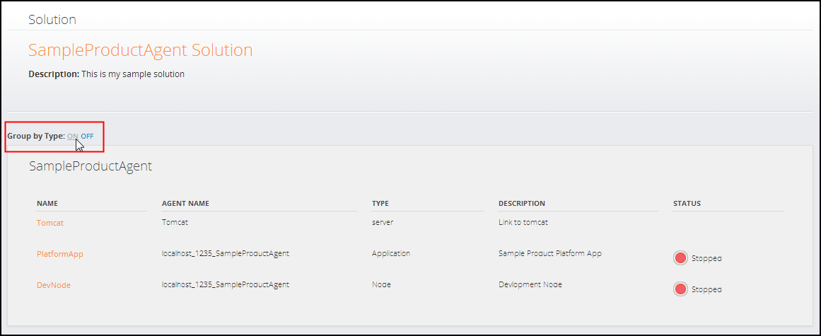 Solutions Screen