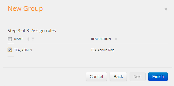 Assign roles to a group