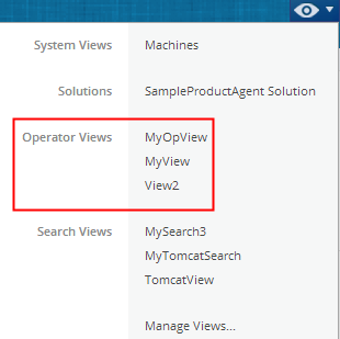 Operator Views Menu