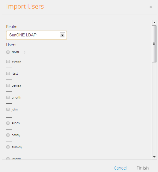 List of LDAP Realm Users