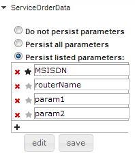 Persist Parameters