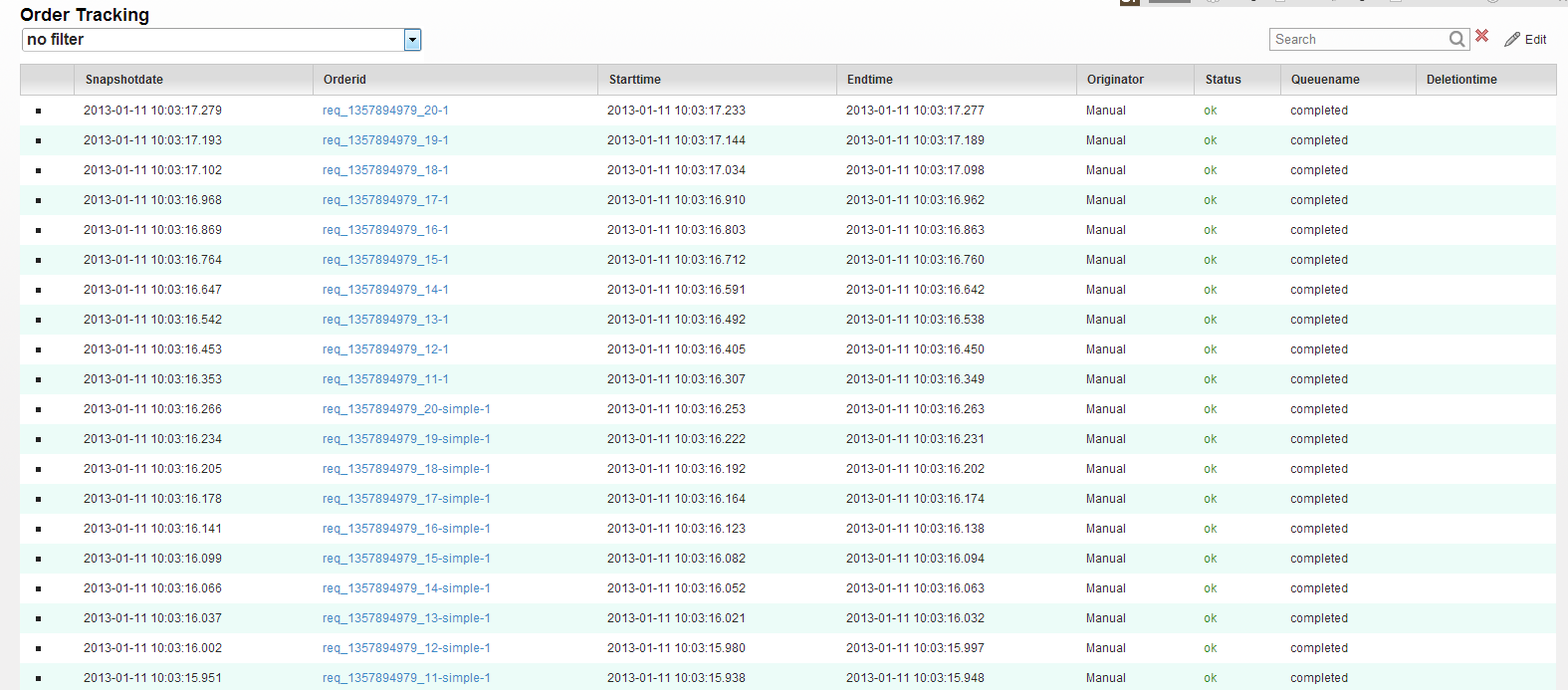 Order Tracking
