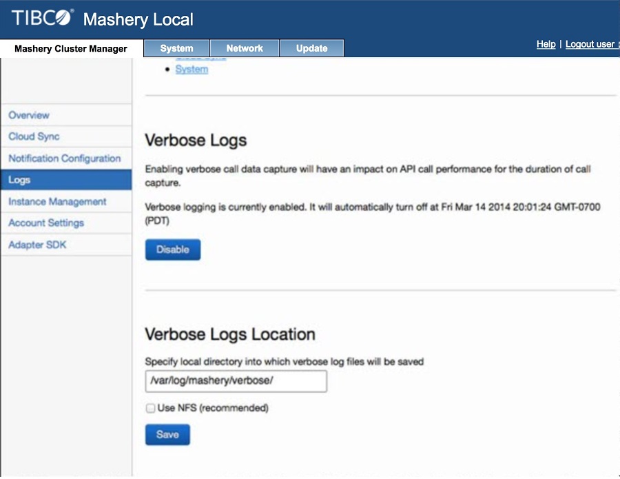 using-the-verbose-logs-feature