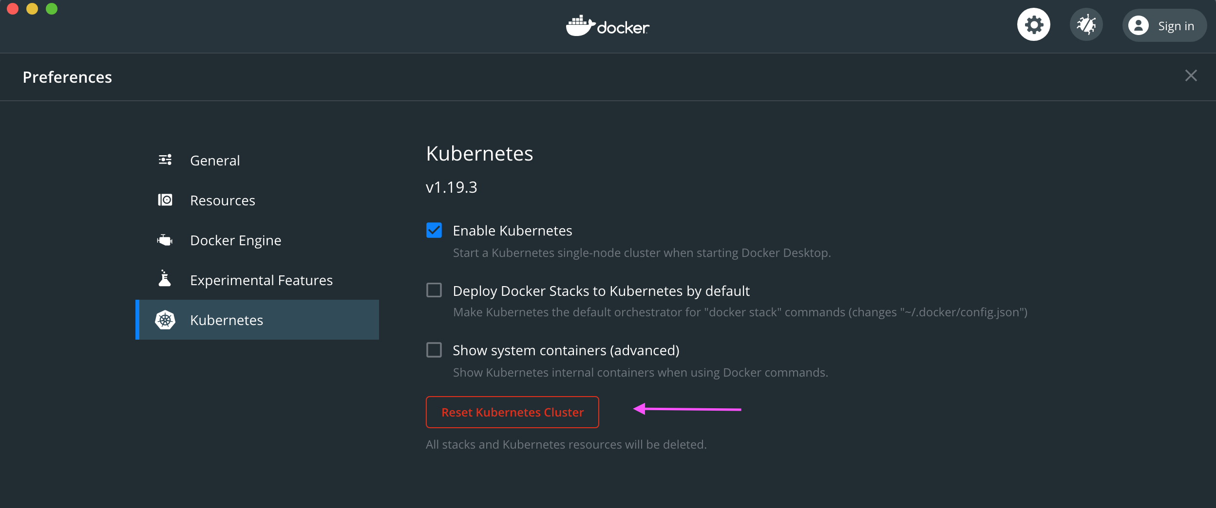 Reset Kubernetes Cluster