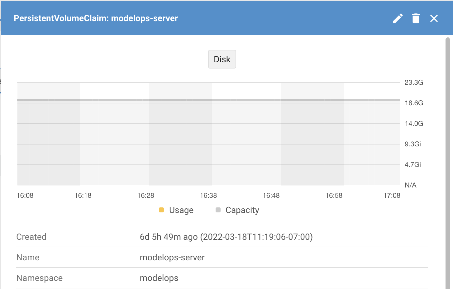 ModelOps Server Storage