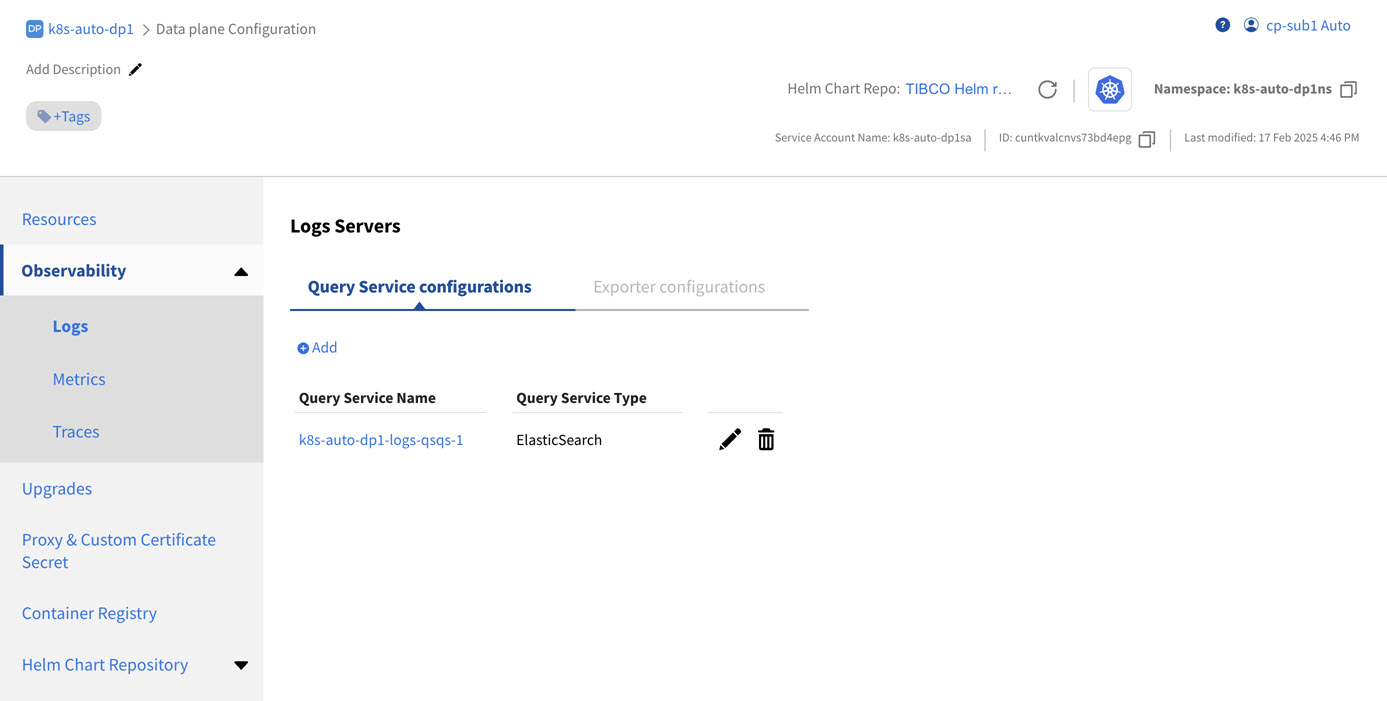 Configuring Observability Resource