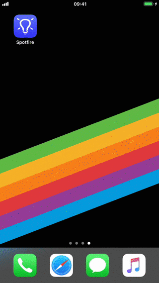 animierte Darstellung der 3D-Anzeige mit einem Fingertipp