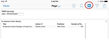 données de code à barres filtrées