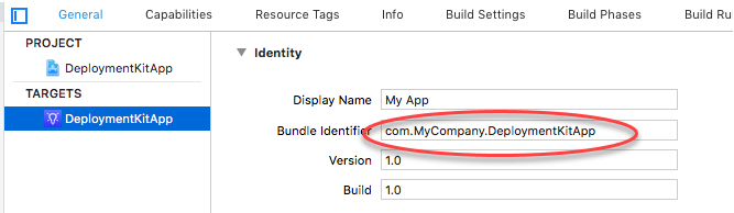 bundle identifier