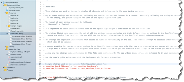 Localizable.strings file