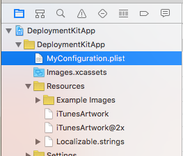 location of MyConfdiguration.plist in Xcode.