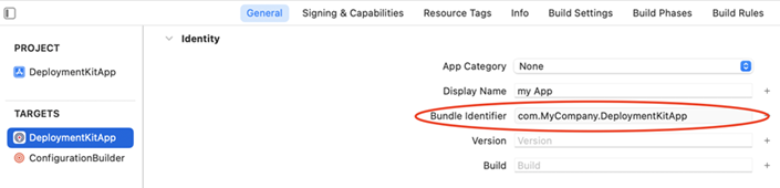 bundle identifier