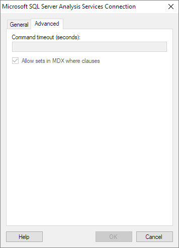 Details on Microsoft SQL Server Analysis Services Connection