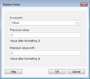 Details on Replace Value