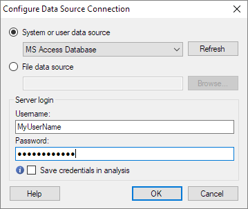 Configure Data Source Connection – ODBC